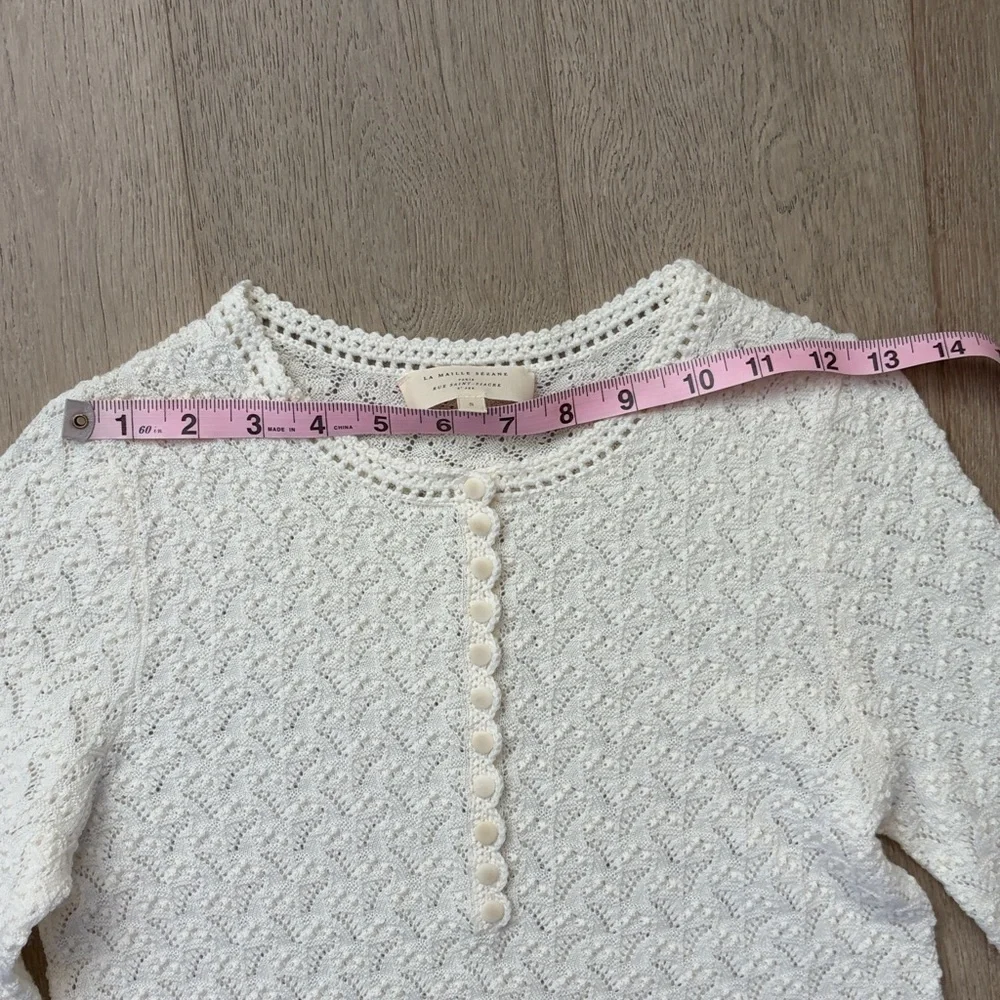 NWOT sezane alexa jumper ecru size small - Picture 9 of 16